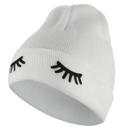 کلاه بافتنی مدل مژه دخترانه