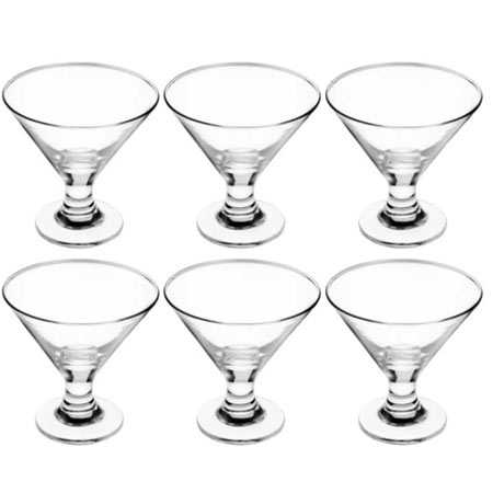 بستنی خوری شیشه ای مدل LA-N بسته 6 عددی