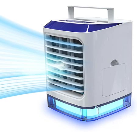 کولر آبی رومیزی مدل LAZCOZY 3IN1 دارای ال ای دی 7 رنگ