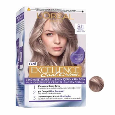 کیت رنگ مو لورآل مدل Excellence رنگ دودی نسکافه ای