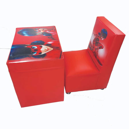 ست میز و صندلی کودک دخترانه مدل کفشدوزک