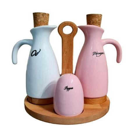 ست آبلیمو خوری نمک پاش 4 ‌پارچه امبیکو با استند چوبی