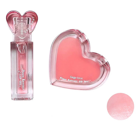 برق لب مایع گه گه بیر مدل قلبی به همراه روغن لب