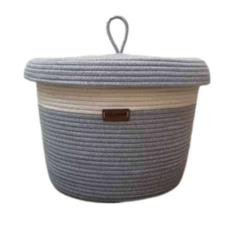 جانانی و سبد دکوراتیو لالی پاپ جنس کتان