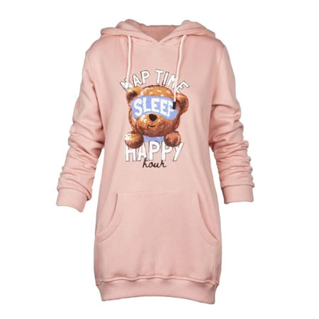 هودی زنانه قد بلند روی باسن جنس دورس