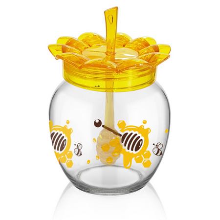 ظرف عسل پلاستیکی شفاف طرح گل مدل lotus44200