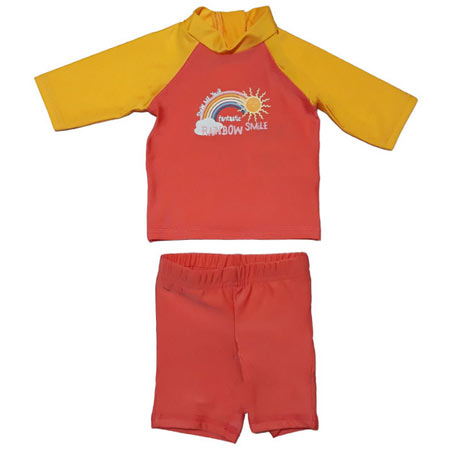 مایو نوزادی لوپیلو دو تکه جنس پلی استر جلو بسته