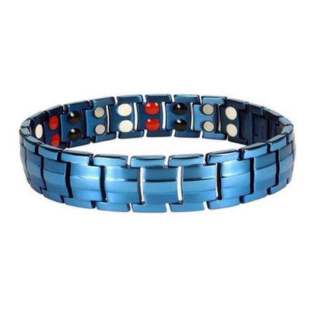 دستبند مغناطیسی آبی متالیک مدل mont کد a11