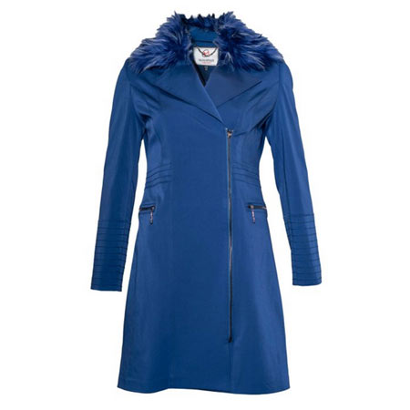 بارانی زنانه ماهپار مدل خزدار جنس فاستونی قد کوتاه