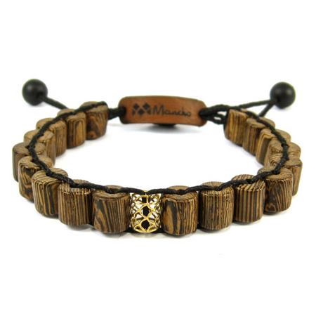 دستبند طلا 18 عیار مردانه مانچو مدل bfg046