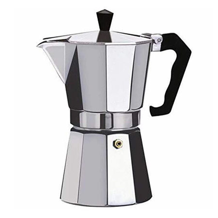 قهوه جوش و اسپرسو ساز دستی استیل مدل 6 Cup