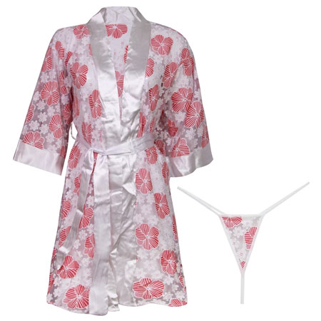 روبدوشامبر زنانه ماییلدا مدل گیپوری گلدار رنگ گلبهی