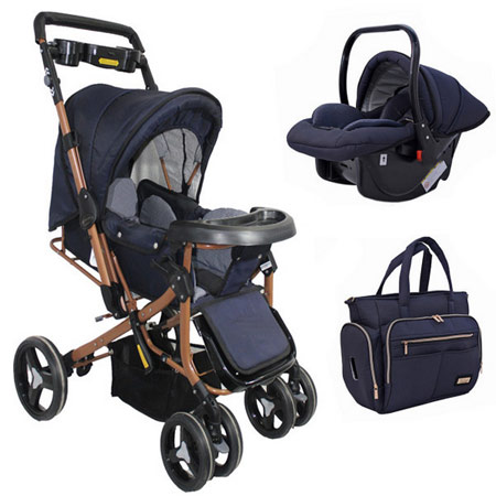ست کالسکه و کریر مدل مدیا به همراه ساک لوازم کودک