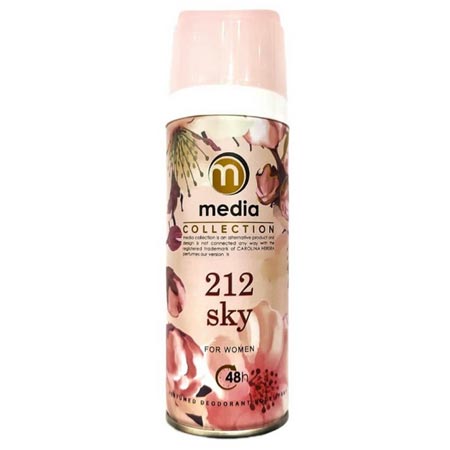 اسپری بدن زنانه مدیا حجم 200 میلی لیتر رایحه شیرین و تند طبع گرم