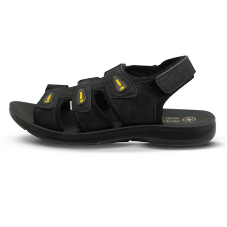 صندل مردانه چسبی نسیم مدل عمان رنگ مشکی جنس پلی اورتان