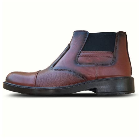 نیم بوت مردانه مدل امید جنس چرم مصنوعی زیپی