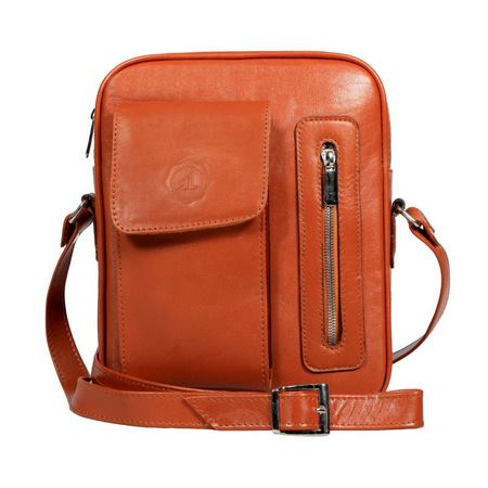 کیف رودوشی مردانه چرم طبیعی دست دوز