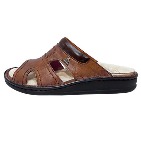 دمپایی مردانه آرای طب مدل شانلی چرم طبیعی