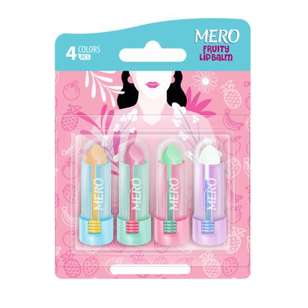بالم لب بی رنگ میوه ای مرو بسته 4 عددی