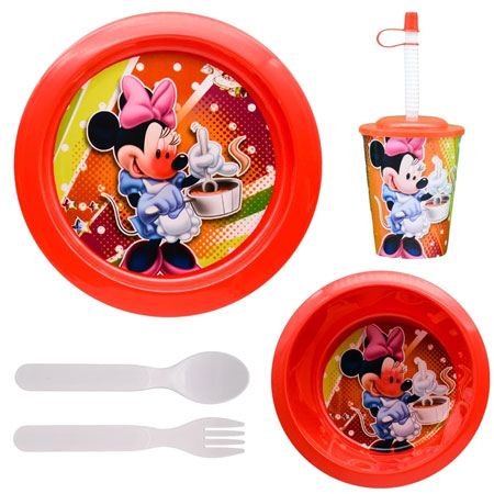 سرویس غذا خوری کودک طرح میکی موس جنس پلاستیک
