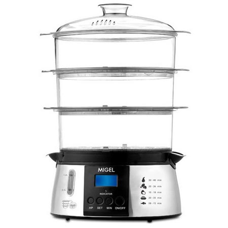 بخارپز میگل جنس بدنه استیل مدل GSC 800