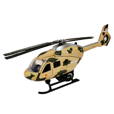 هلیکوپتر اسباب بازی طرح ارتشی موزیکال، فلزی و عقبکش