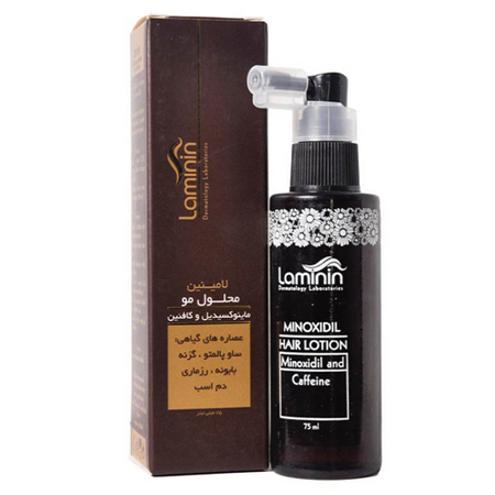 محلول تقویت کننده مو لامینین مدل ماینوکسیدیل و کافئین