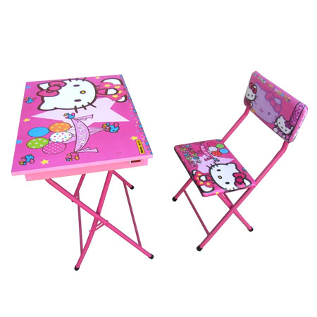 ست میز تحریر و صندلی دخترانه میزیمو مدل کیتی