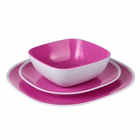 سرویس غذا خوری 18 پارچه دو رنگ مدمن مدل Tisa