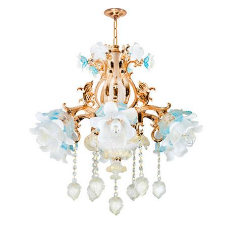 لوستر مجلل 6 شعله طرح گل کد 6131