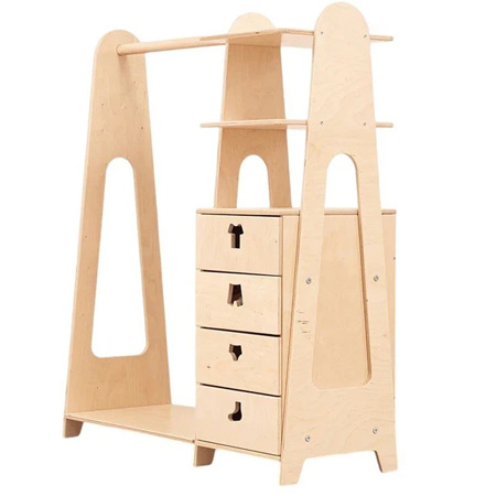 کمد لباس بچه گانه چوبی مدل مونته سوری