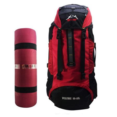 کوله پشتی کوهنوردی ظرفیت 65 لیتر همراه با زیرانداز TAMAX
