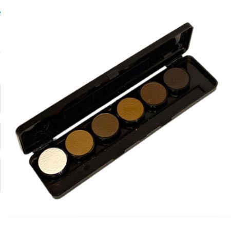پالت سایه ابرو 6 رنگ آکوا ماسکات با رنگ طبیعی