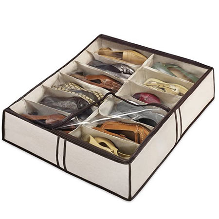 باکس نظم دهنده کفش مای هوم مدل شوزاندر جنس پارچه