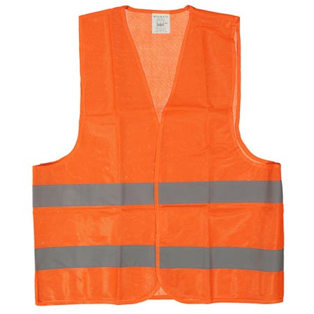 جلیقه ایمنی شبرنگی نارنجی پلی استر