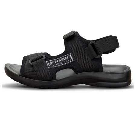 صندل مردانه نسیم مدل AMIR رنگ مشکی جنس پارچه و پلی اورتان