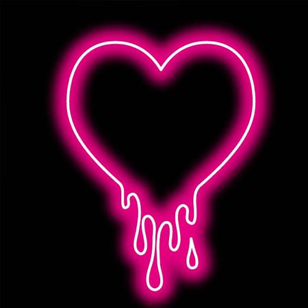 چراغ دیواری مدل نئون قلبی فانتزی و تزئینی