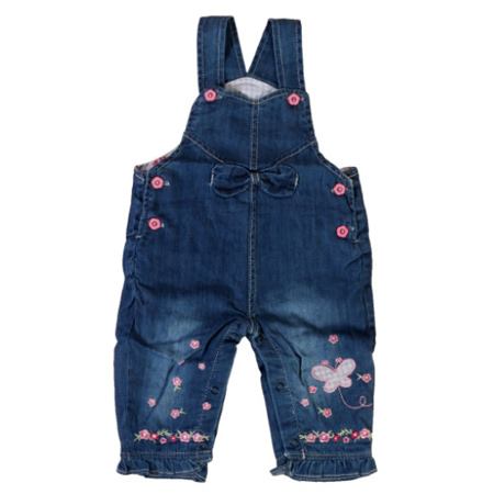 سرهمی جین نوزادی دخترانه مدل لاینردار کد chg4824m