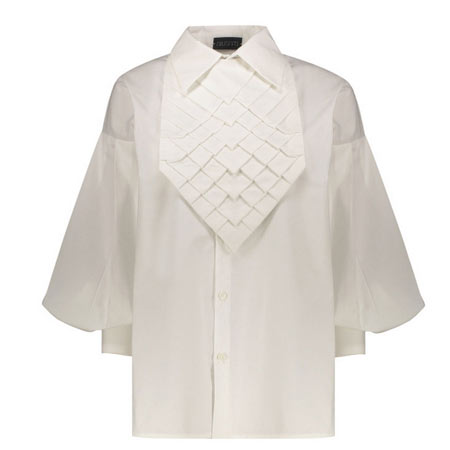 شومیز زنانه مجلسی نیوسام الیاف نخی پوپلین یقه کراواتی