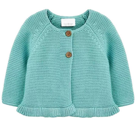 ژاکت نوزادی بافت دخترانه برند نکست انگلستان دو دکمه