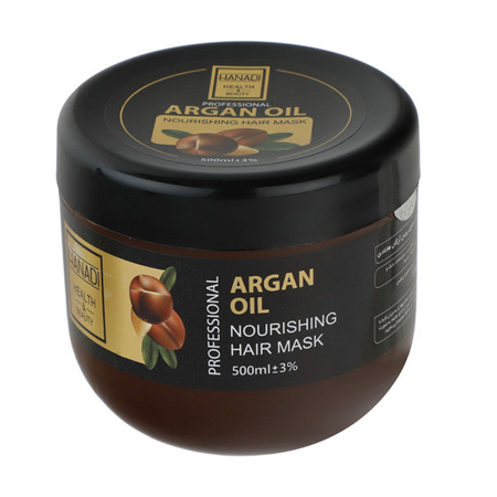 ماسک مو مغذی هانادی مدل روغن آرگان حجم 500 میلی لیتر