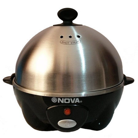 تخم مرغ پز نووا با بدنه استیل و ظرفیت 7 عدد تخم مرغ