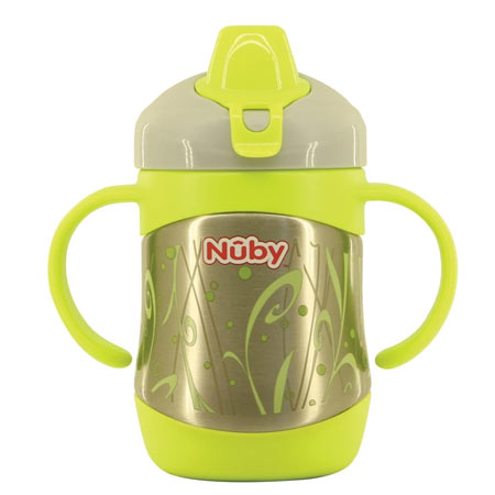 قمقمه کودک سبز نوبی ظرفیت 0.22 لیتر بدنه استیل