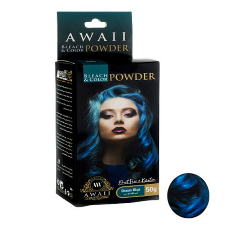 پودر دکلره آوایی مدل کراتین وزن 50 گرم رنگ آبی اقیانوسی