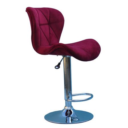 صندلی کانتر مدرن فلزی با پشتی چوبی و روکش پارچه ای اوان