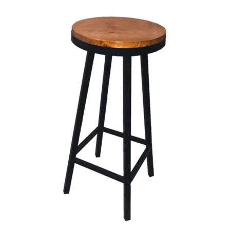 صندلی اپن فلزی با کفی چوبی بدون تکیه گاه