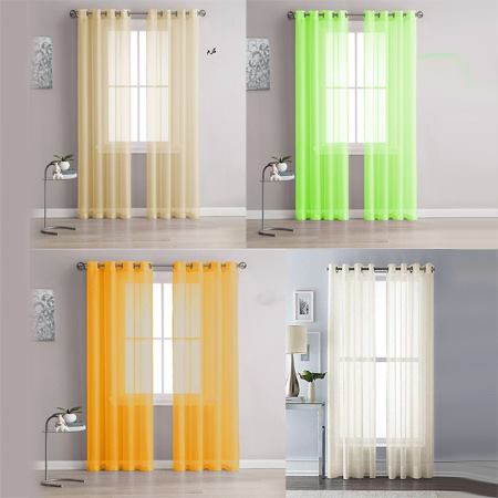 مجموعه دو تایی پرده حریر ارگانزا مدل H01 ارتفاع ۲۸۰