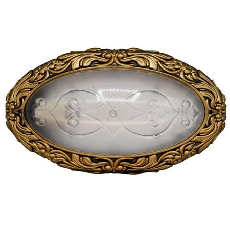 چراغ دیواری طرح بیضی با محفظه حبابی پلاستیکی