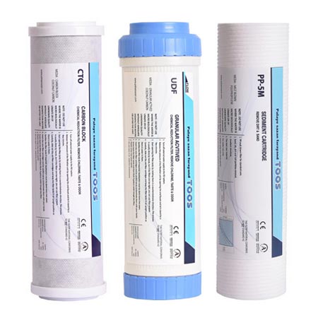 فیلتر دستگاه تصفیه کننده آب پالایه سازان فرآیند توس بسته 3 عددی