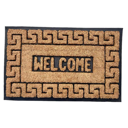 پادری بارک طرح ولکام سایز 75x45 سانتی متر جنس الیاف طبیعی نارگیل